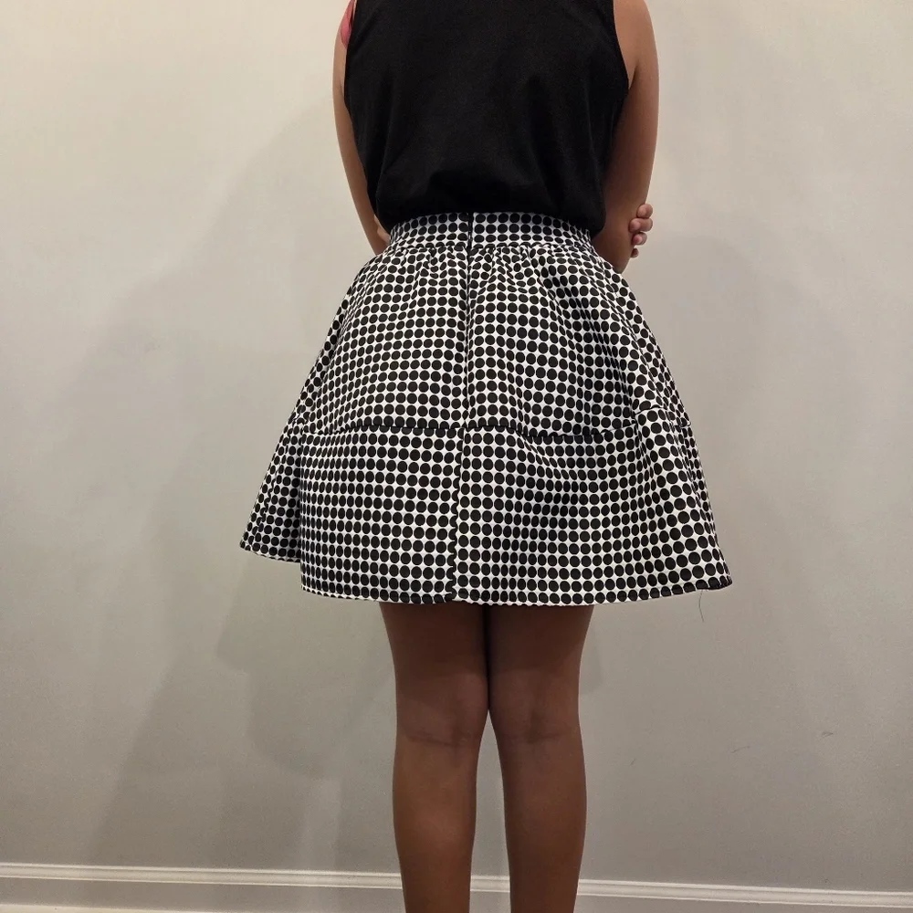 Express Polka Dot Mini Circle Skirt With Pockets Size 2 26" Waist - Picture 3 of 7
